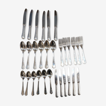 Cutlery set in silver metal house Ercuis