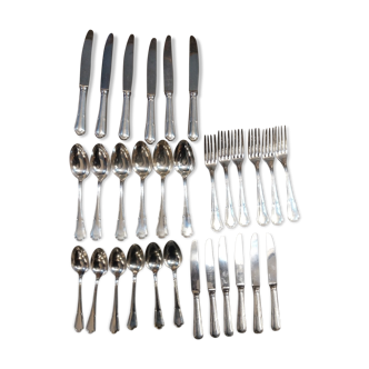 Cutlery set in silver metal house Ercuis