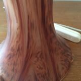 Art-deco style lamp base in speckled frosted glass