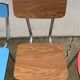 Mismatched formica chairs and stool 1960