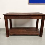 Small pine drapery table from the 1950s