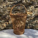 Vintage tall wicker basket