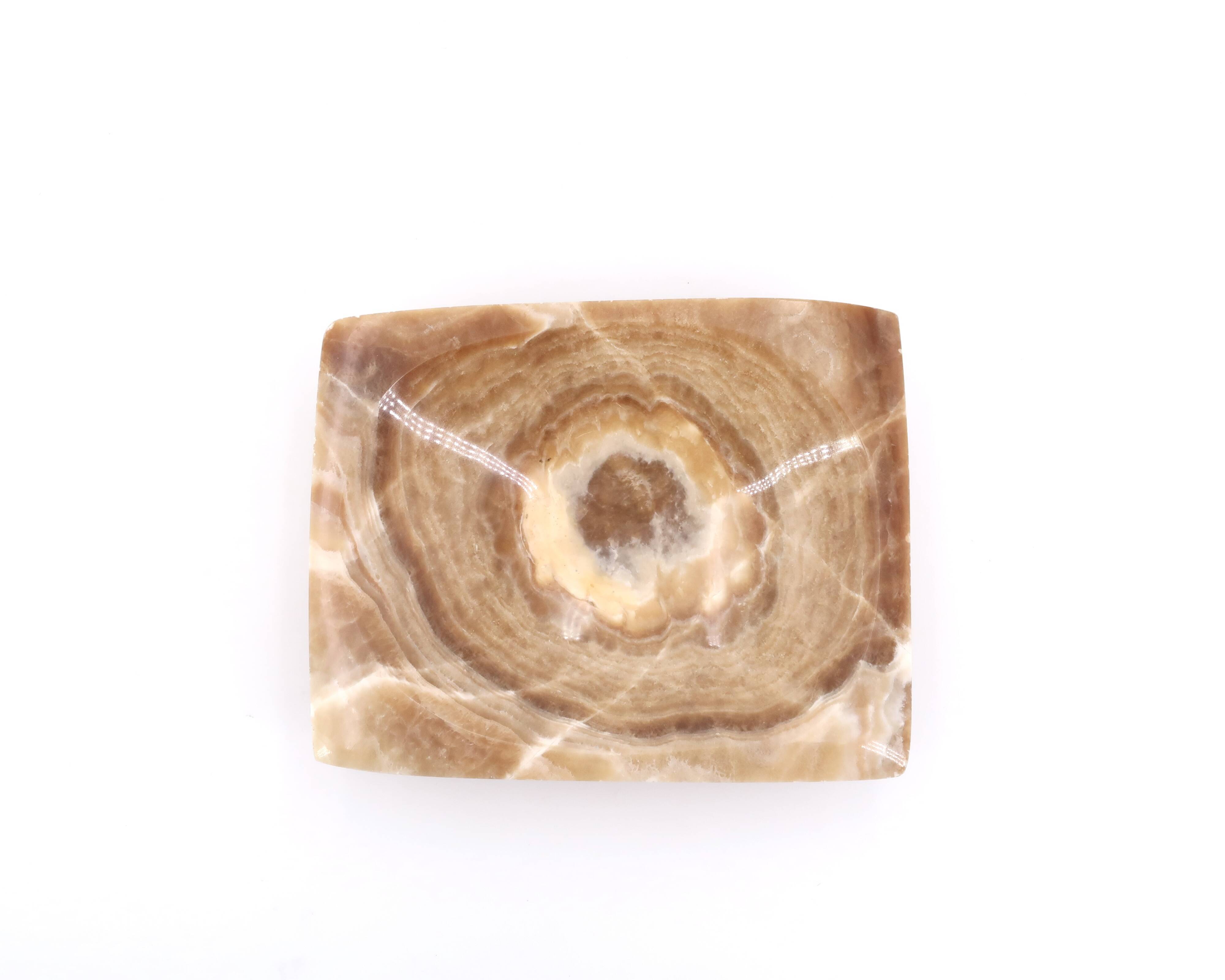 Empty pocket in beige brown stone, 70s