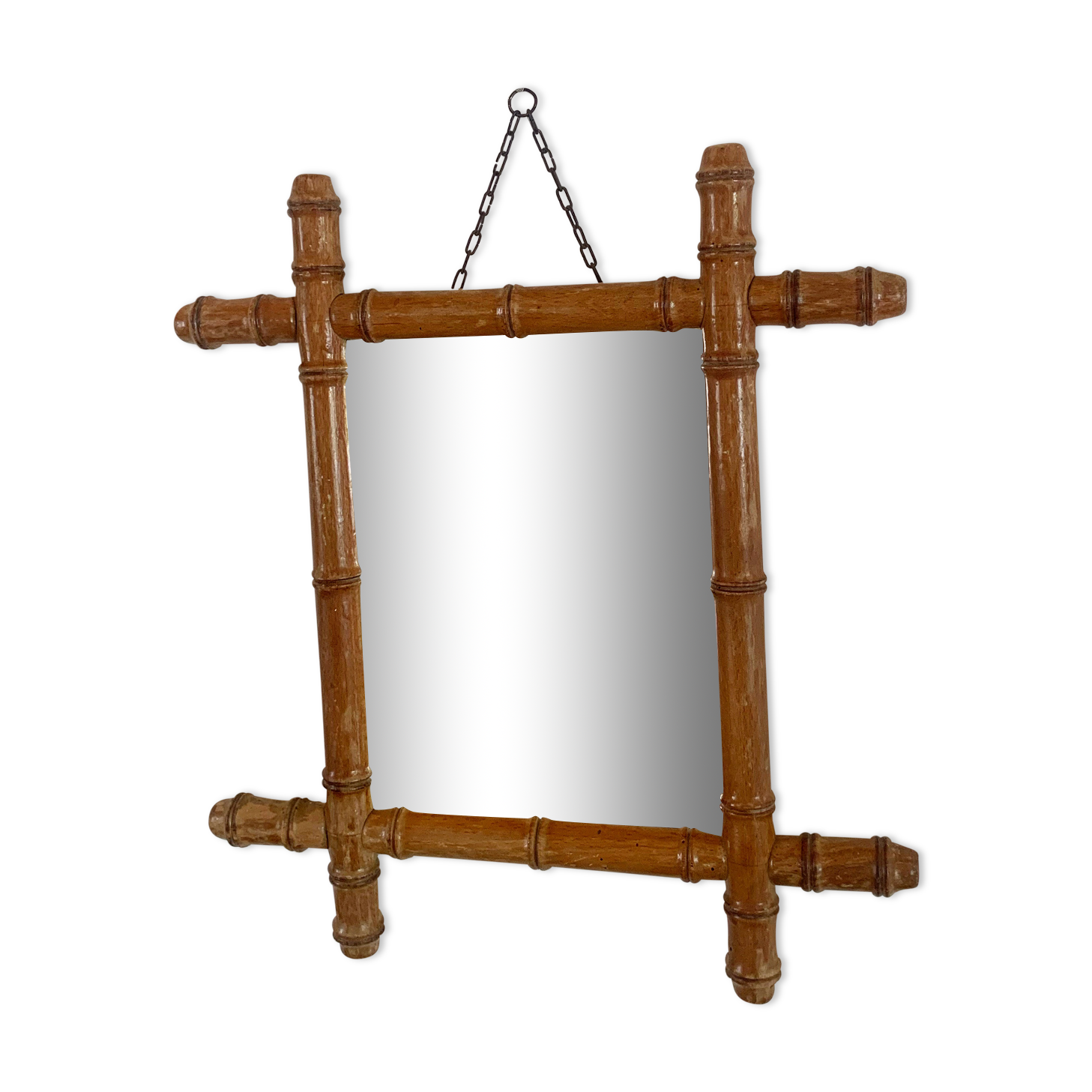 Retro wooden mirror 34x38cm