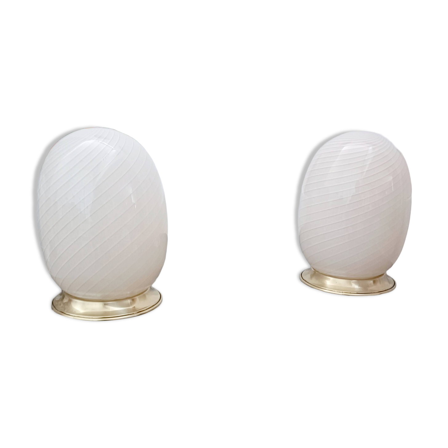 Paire de lampes verre de Murano 1970s