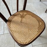 Chaises bistrot en cannage vintage