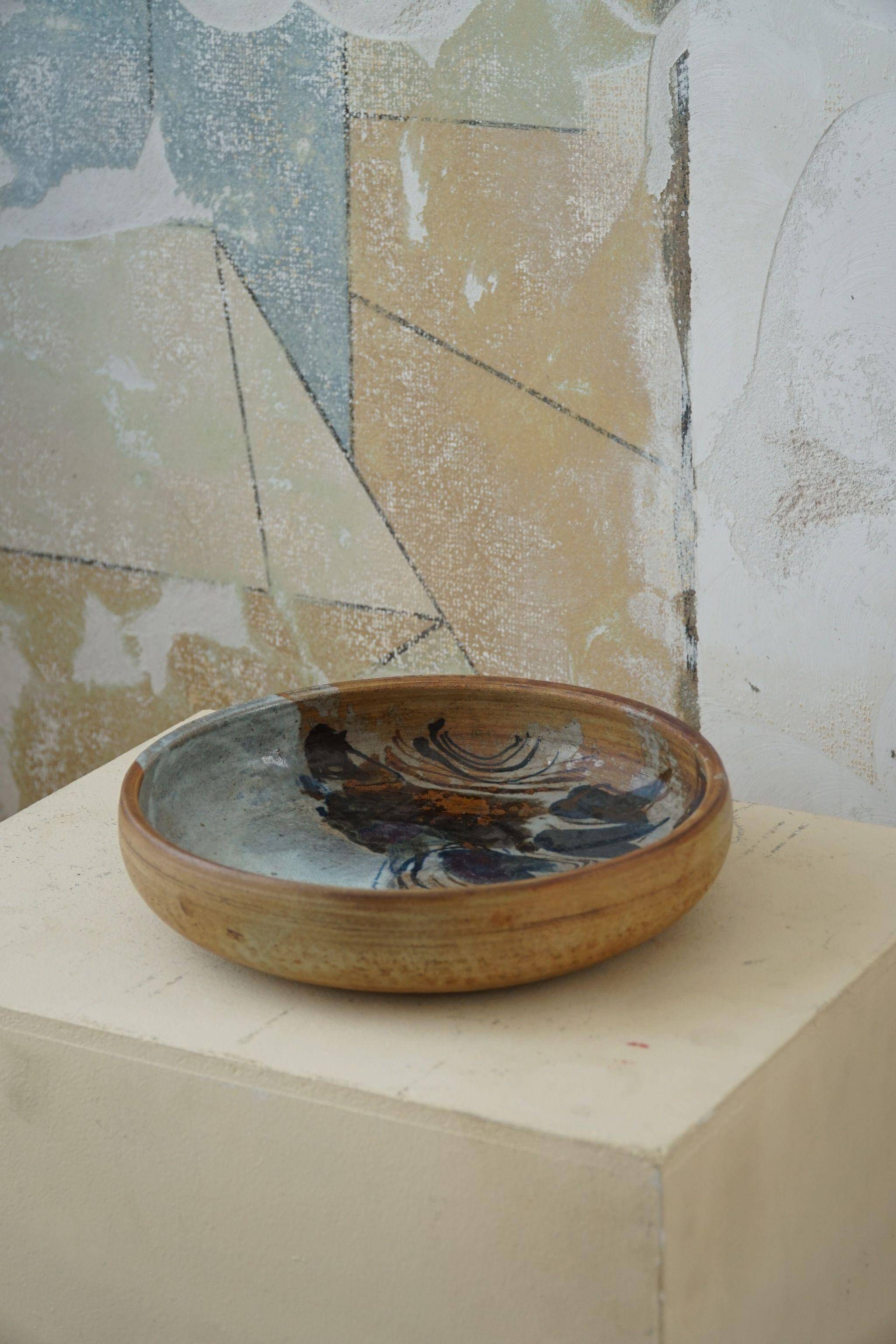 Large Mid-Century Ceramic Bowl by Conny Walther, 1970s