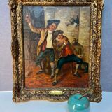 Edouard John E. Ravel is an artist born in Switzerland in 1847 and died in 1920, HST tavern scene