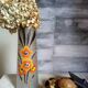 Vase Art Déco en verre givré peint