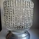 Plafonnier ancien applique vintage en verre blanc pointe diamant  1960 ø 14 cm 1970 vintage