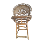 High chair baby rattan emmanuelle peacok