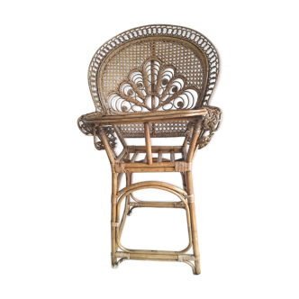 High chair baby rattan emmanuelle peacok