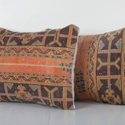 Set of 2 vintage Turkish cushion covers 46x61 cm