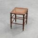Antique French wooden Stool with Cane Seat, Early 19th Century