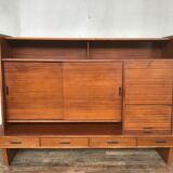Maurice Pré high sideboard for Lieuvin in teak 1960