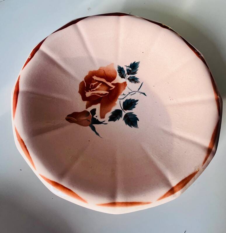 Old hollow dish Digoin Sarreguemines