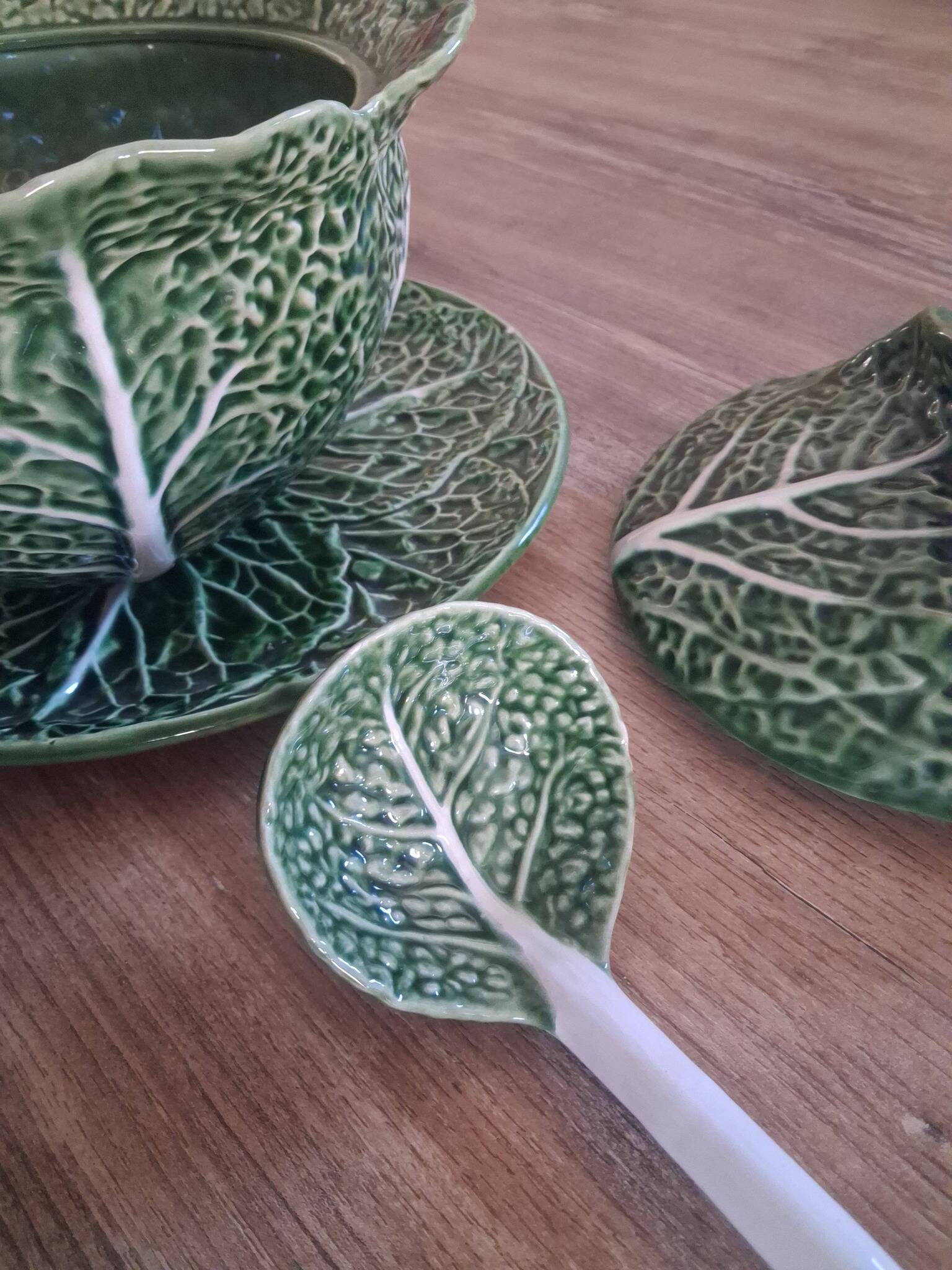 Cabbage soup tureen in earthenware