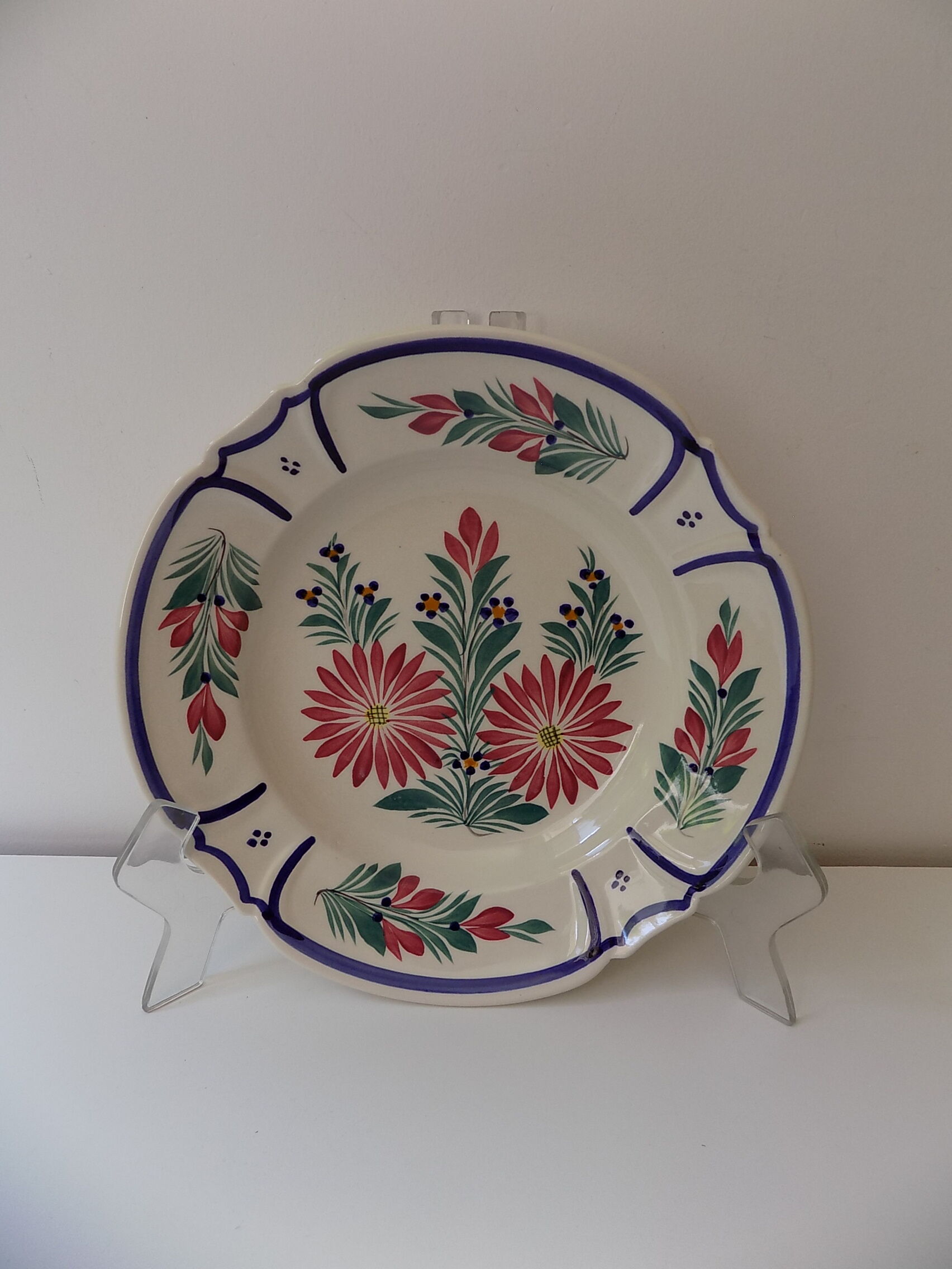 3 signed HB floral hollow plates