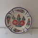 3 assiettes creuses fleuris HB signées