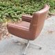 Brown leather office chair 80s