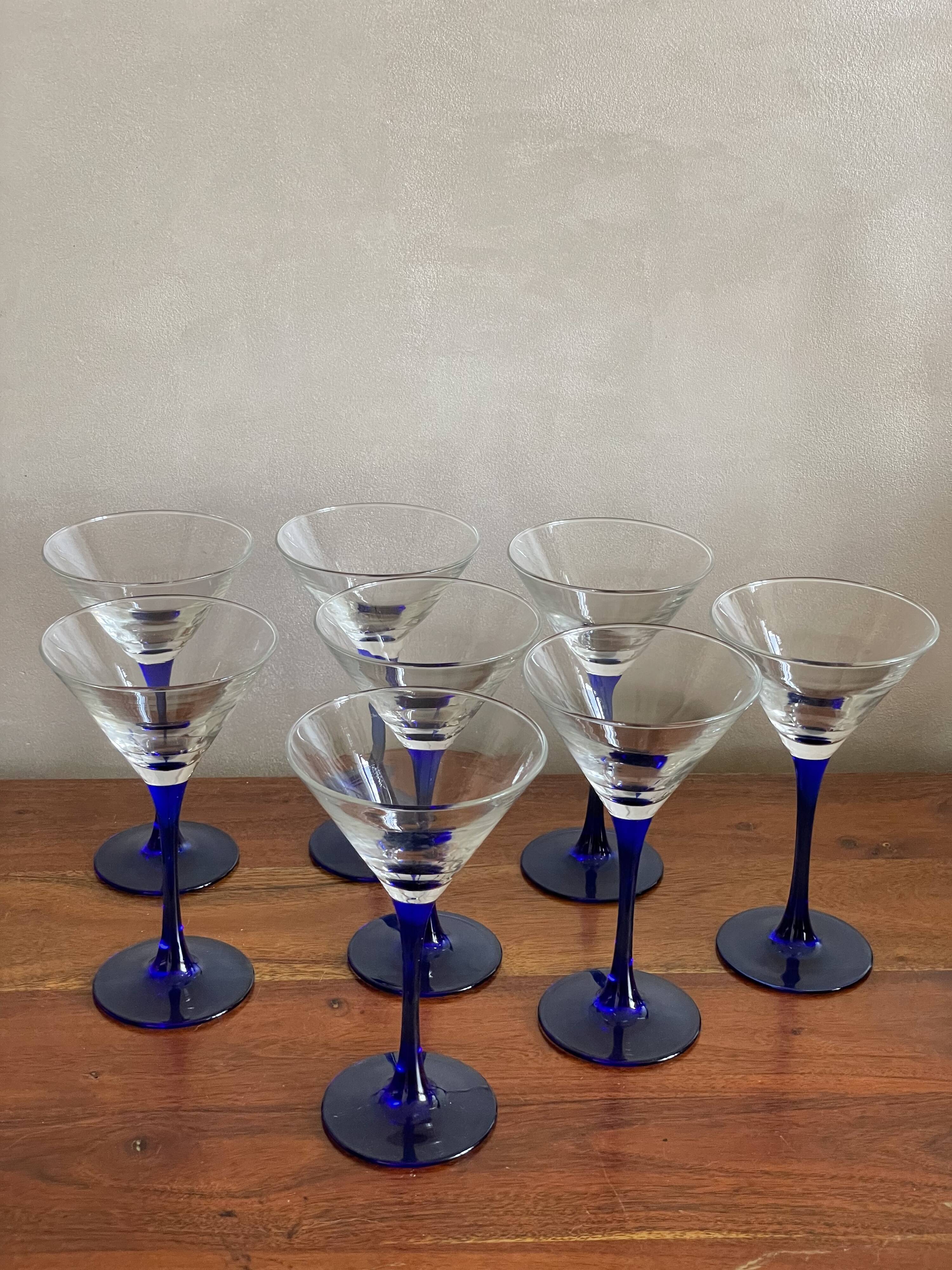 8 verres à pieds fin à cocktail Luminarc