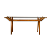 Table à manger italienne avec marqueterie, 1950