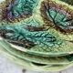 Set 8 slush plates with leaf decoration