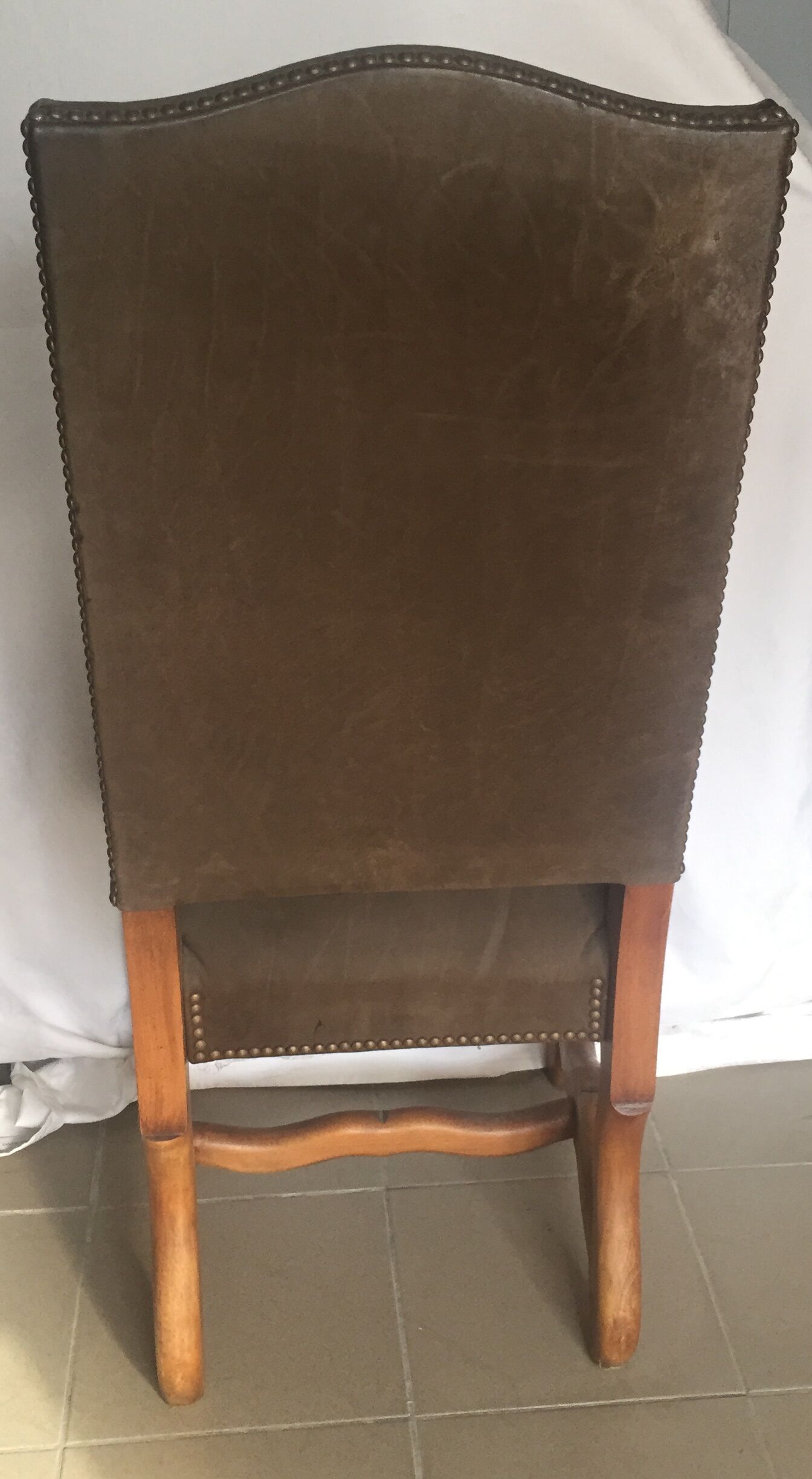Returned leather chair