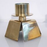 Pair of vintage Danish brass candle holders 1970