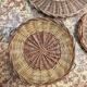 Lot de 4 plateaux en osier vintage