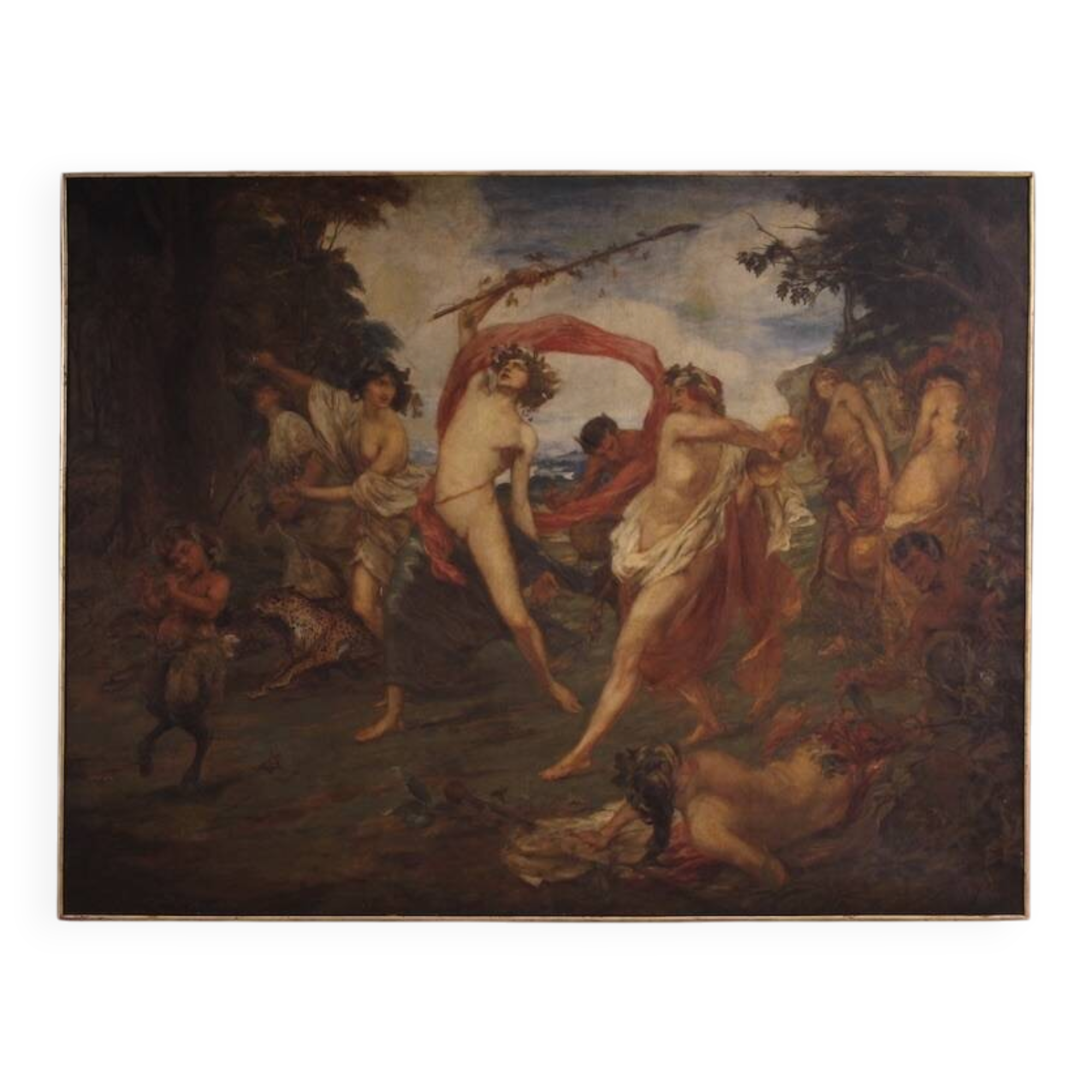 Mythological painting signed Vera Willoughby and dated 1911, Bacchanal