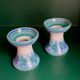 Two ceramic candlesticks