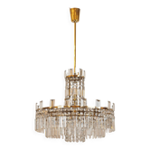 Mid-century crystal chandelier "Model F 518" by Bakalowits & Söhne