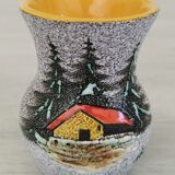 Vallauris ceramic vase signed tess vintage mountain decor