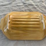 Vintage slip glazed ceramic asparagus dish