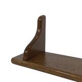 Vintage oak wall rack book shelf 1960s wood minimalist design