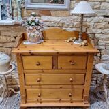 Solid pine chest of drawers