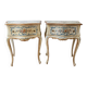 Pair of Italian retro-style wooden bedside tables.