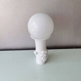 Vintage ceramic lamp with glass ball, 80s
