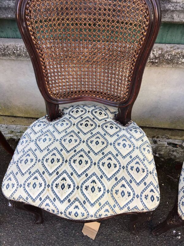 4 chaises de style Louis XV a dossier canné