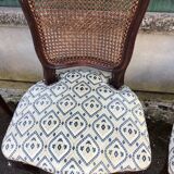 4 Louis XV style chairs with caned backs