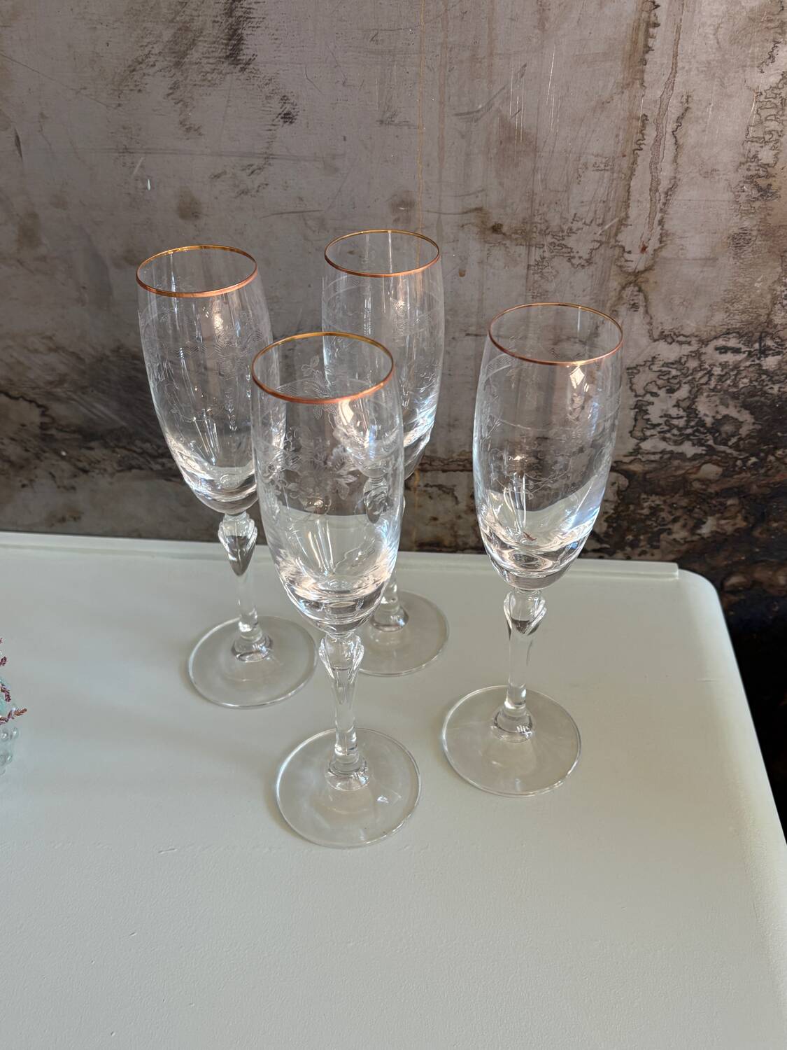 Flûtes à champagne en cristal
