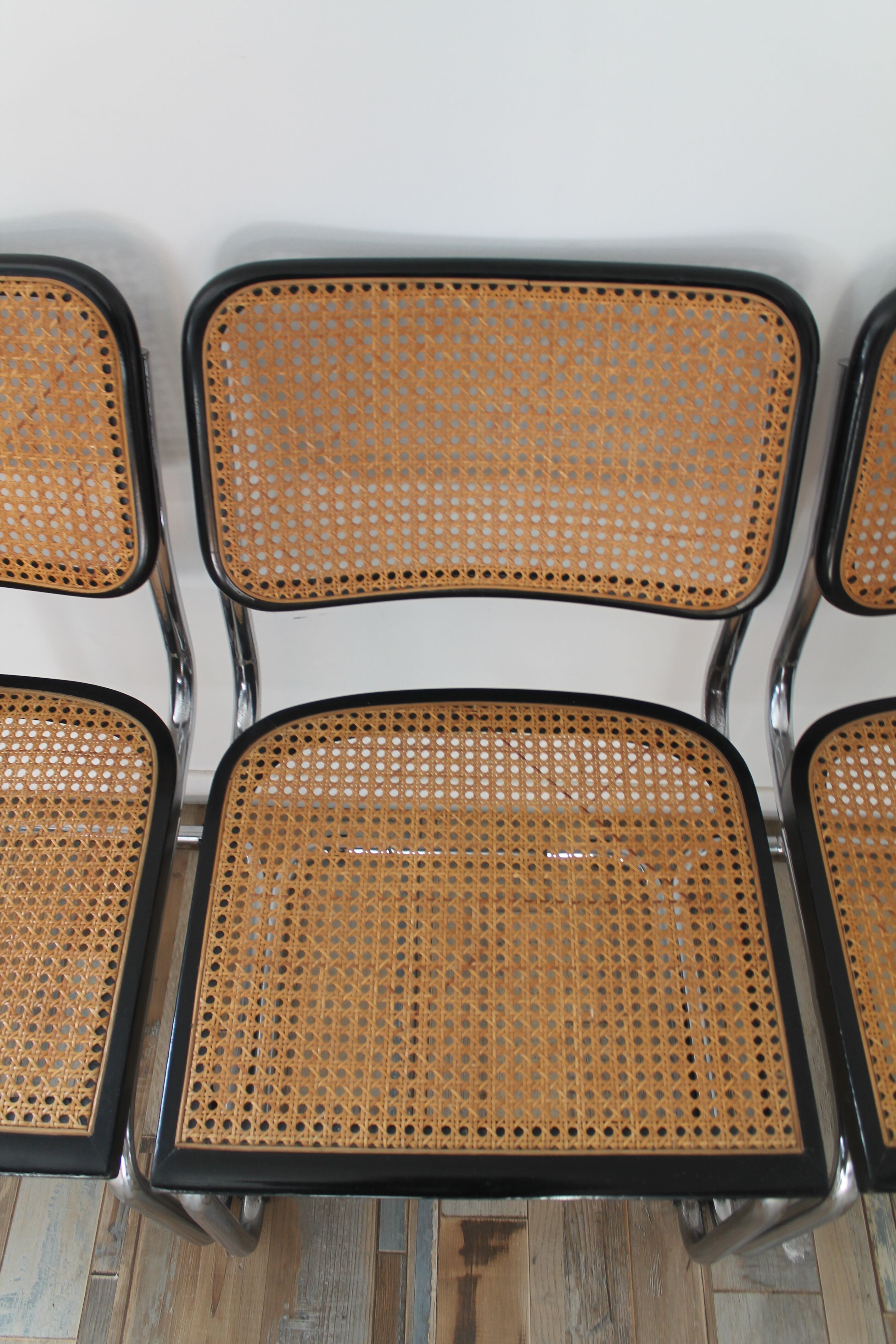 Lot de 4 chaises Cesca B32 par Marcel Breuer