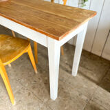 Old white base trail table