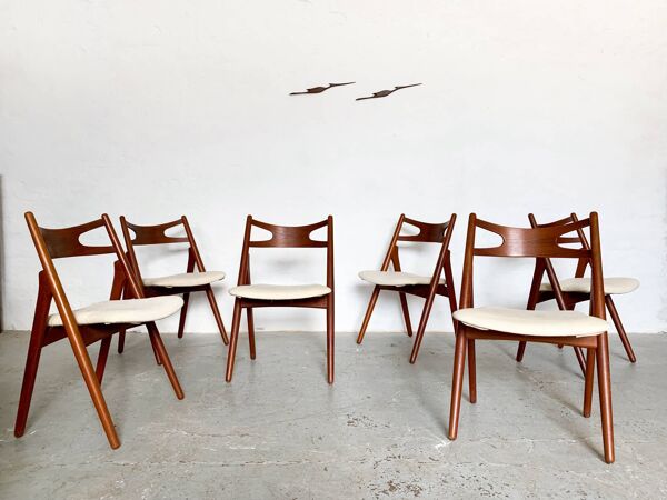 Lot de 6 chaises CH26 par Hans Wegner