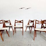 Lot de 6 chaises CH26 par Hans Wegner