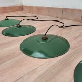 Set of 4 old pendant lamps