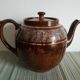large vintage English earthenware teapot