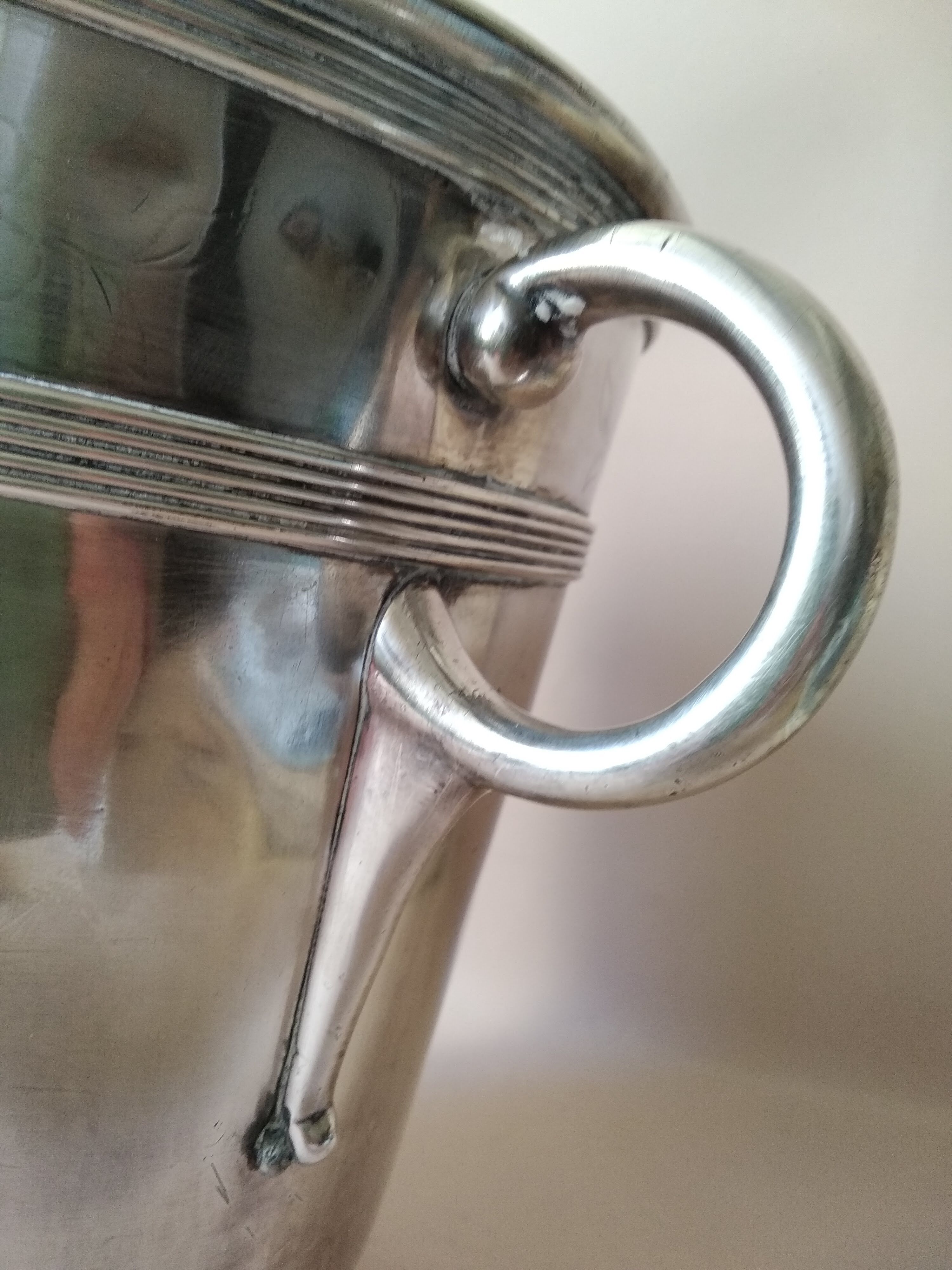 Champagne bucket in silver metal Early XX