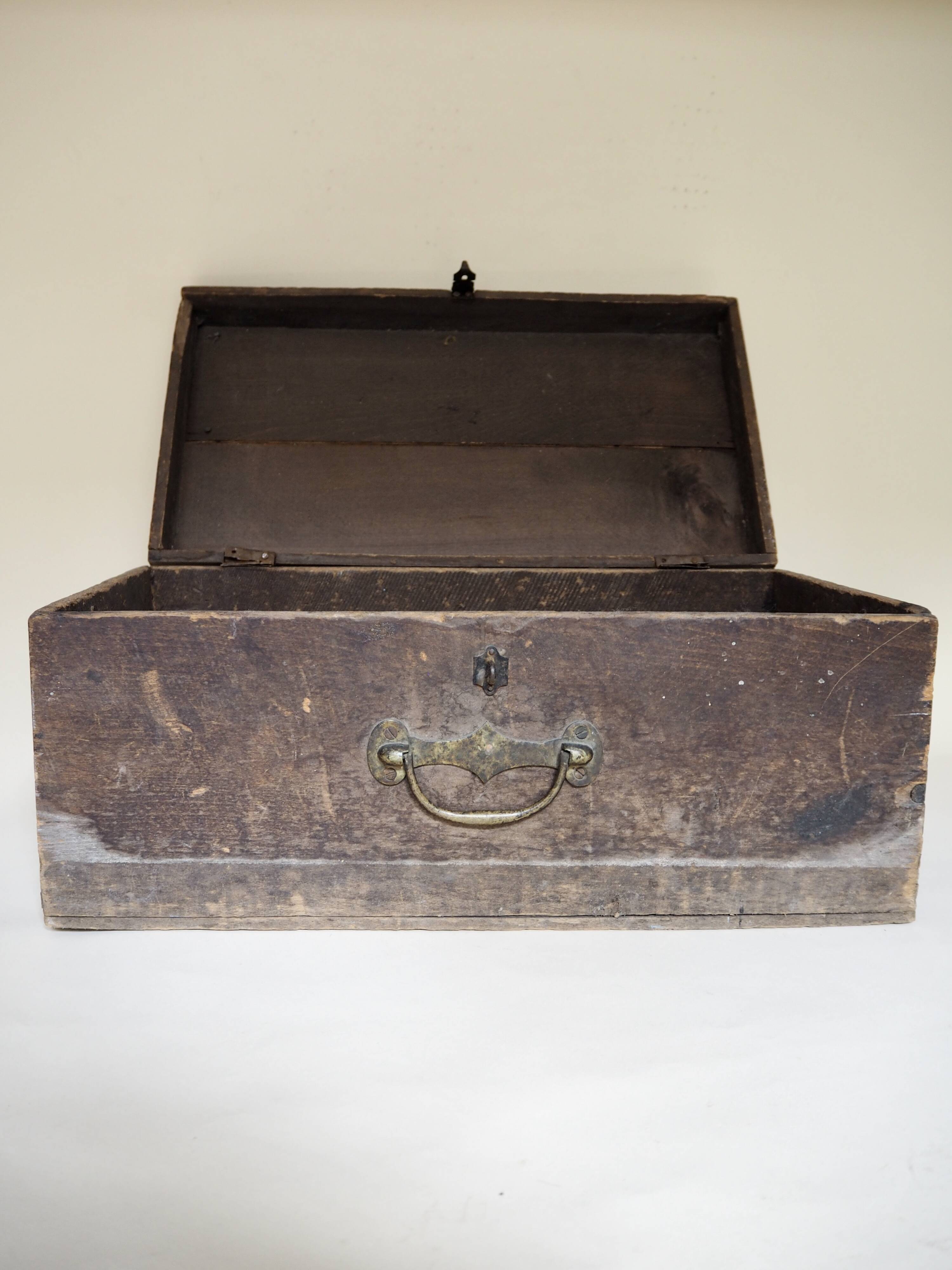 Old wooden workshop box from 1950